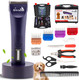 My Pet Command Professional Dog Grooming Clippers Thick Coats Cordless Heavy Duty Kit For Dogs Pets Cats Intelligent Low Noise Light Weight Brushless Motor Shearing Shaving Detachable Blades