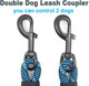 Double Dog Leash Coupler+18Inch Short Rope Dog Leash