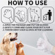 (12Pcs) Cleaning Glove For Dog And Cat, Wipes Gloves For Dog And Cat Fur Face, Ear, Eye, Paws Cleaning Wipes Pet Wash Gloves, Grooming Wipes For Pet No Rinse Thick Dog Wipes Gloves
