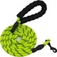Rope Dog Leash With Comfortable Hand Grip, 6.5 Ft Long Dog Training Walking Leashes, Safe For Night Walking, Suitable For Small And Medium Dogs (Fluorescent Green)