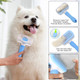 Atlamia Self Cleaning Slicker Brush,Dog Brush & Cat Brush With Massage Particles,Removes Loose Hair & Tangles,Skin Friendly & Promote Circulation-Blue