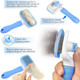 Atlamia Self Cleaning Slicker Brush,Dog Brush & Cat Brush With Massage Particles,Removes Loose Hair & Tangles,Skin Friendly & Promote Circulation-Blue