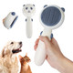 Cat Brush For Shedding, Dog Brush, Pet Grooming Self Cleaning Brush For Cats & Dogs, Cat Deshedding Brush Easily Removes Tangles Hair And Loose Undercoat, Mats Tangled Hair Shedding Brush.(Blue)
