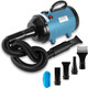 Nestroad Dog Dryer High Velocity Dog Hair Dryer,4.3Hp/3200W Dog Blower Grooming Force Dryer With Stepless Adjustable Speed,Professional Pet Hair Drying With 4 Different Nozzles For Dogs Pets,Blue