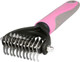 Dematting Comb, Two-Sided Undercoat Rake For Dogs & Cats, Dog Brush For Shedding And Removing Mats,Safe Stainless Steel Dematting Tool Pink Dematting Comb, Two-Sided Undercoat Rake For Dogs & Cats, Dog Brush For Shedding And Removing Mats,Safe Stainless Steel Dematting Tool Pink