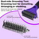 Pet Grooming Brush, Double Sided Undercoat Rake For Dogs & Cats, Professional Deshedding Brush And Dematting Tool, Safe And Effective Removing Knots, Mats, Tangles,And Flying Hair