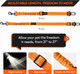 Nzonpet Dog Seat Belt, Retractable Dog Car Seatbelts, Safety Dog Seat Car Harness For Car Travel, Reflective Heavy Duty Pet Seat Belts W/Stainless Hook And Elastic Bungee Buffer-Orange