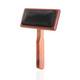 Dog Slicker Brush For Shedding, Professional Grooming Comb For Long Hair Dog Cat, Sapele Wood Body Carbon Steel Needles.(Large)