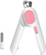Odoland Cat Nail Clipper With Led Light And Nail File, Dog Claw Trimmer With Bright Light To Avoid Excessive Cutting - Pet Grooming Tool For Tiny Dog Cat Kitten Bunny Rabbit Pink