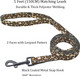 Dog Collar Leash Set, Leopard Pattern, Polyester Material, Adjustable Collar And 5Ft Matching Leash, For Puppy Dogs.(Xs, Brown Leopard)