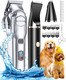 Oneisall Dog Grooming Kit For Heavy Thick Hair&Coats/Low Noise Rechargeable Cordless Pet Shaver With Stainless Steel Blade And Dog Paw Trimmer/Waterproof Dog Shaver For Dogs Pets Animals