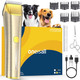 Oneisall Dog Clippers For Grooming For Heavy Thick Coat, 2 Speed Low Noise Dog Grooming Kit Rechargeable Cordless Dog Trimmers With Metal Blade For Dogs,Pets