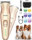 Oneisall Dog Clippers For Grooming,2 In 1 Low Noise Dog Paw Trimmer With Double Blades,2 Speed Cordless Dog Grooming Clippers For Body, Paws, Ears And Face