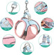 Oria Pet Harness, Dog Harness, Cat Harness And Leash Set, Breathable Pet Vest, Reflective Strips Jacket For Small Kitten, Puppy, Rabbit, Pink And Blue, Xxs