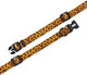Ovale Dog Collar Leash Combo Set, Adjustable Collar And 5 Ft Matching Leash, For Medium Dogs.(M, Yellow Leopard)