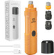 Dog Nail Grinder With 2 Led Light,3-Speed Rechargeable Dog Nail Trimmer, d Powerful Electric Dog Toe Nail File Quiet Painless, Paws Grooming For Small Medium Large Dogs -Orange