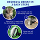 Pat Your Pet Deshedding Dog Brush - Double Sided Undercoat Grooming Rake For Dogs & Cats, Dematting Comb And Shedding Tool, Extra Wide, Black