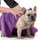 Patas Lague Large Microfiber Dog Towel, Quick Dry Machine Washable Dog Bath Towels, Lightweight Compact Solid Soft Pet Towel For Dog And Cat (40''X20'', Purple)