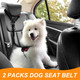 2 Packs Dog Seat Belt For Car, 3-In-1 Dog Seatbelt With Adjustable Metal Buckle, Safety Headrest Restraint Dog Car Harness With Elastic Bungee For Small Medium Large Dogs Pet