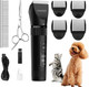Dog Clippers For Grooming, Dog Grooming Kit For Thick Coats, 5-Speed Low Noise Dog Hair Trimmer Cordless Pet Shaver Clippers For Small & Large Dogs Cats