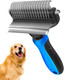 [ 2 In 1 Design ] Undercoat Rake For Dogs,Dog Deshedding Brush For Large Dogs,Dematting Comb & Deshedding Tool For Long Hair Cats，Pet Hair Grooming Brush, Clear Mats Tangles, Reduces Shedding By 95%