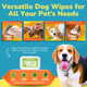 Pet N Pet 100% Plant Based Dog Wipes For Paws And Butt, 100 Counts Dog Pet Wipes, 8 X 8 Hypoallergenic Unscented Dog Wipes, Cleaning Deodorizing Cat Wipes, Puppy Wipes, Dog Paw Wipes, Dog Face Wipes