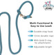 Dog Training Leash For Dogs Durable Leashes For Dog - Easy To Use Dog Running Leash Hands - Dog Leads For Yard With Lockable Hook - Green Nylon Dog Slip Lead 5 Ft