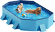 Peteast Foldable Dog Pool With Unique Octagonal Design, Scratch Resistant 71 Lx39 Wx12 D Extra Large Pet Bathtub With Reinforced Sidewalls For Stability, Portable Pool Indoor Outdoor (Blue)