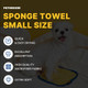 Pethroom] Sponge Dog Towels For Drying Dogs, Cats & Puppies Alike Lightweight, Super Absorbent & Quick Drying Doggie Dryer Microfiber Towel Soft Microfiber Pet Bath Towel (Small)