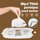 Petkin Pet Wipes For Dogs And Cats, 100 Large Wipes - Removes Dirt & Odor Like Washing Hands - Cleans Ears, Face, Butt, Eye Area - Convenient, Ideal For Home Or Travel - 1 Pack Of 100 Wipes