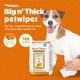 Petkin Big N' Thick Paw Wipes For Dogs, 100 Large Wipes (4 Pack) - Clean Dirty Paws After Walks, With Paw Balm Protectant - Keep Floors And Furniture Clean - Ideal For Home Or Travel - Orange Scent