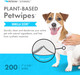 Petkin Plant-Based Petwipes, 200 Wipes - Biobased, Sustainable, Big & Thick Pet Wipes For Dogs & Cats - For Face, Paws, Ears, Body & Eye Area - Consciously Cleans & Conditions - Vanilla