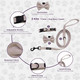 Dog Collar With Bow Tie And Tangle- Dog Leash Set, Adjustable Soft And Comfy, Perfect For Playful Pups (Extra Small, Beige) (Set Of 3)