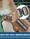 Petnanny Tactical Dog Harness - Service Dog Harness Emotional Support Dog Vest For Medium Large Dogs, No Pull Esa Dog Vest With Hook & Loop, Working Molle Vest For Training Hunting(Desert Camo,M)