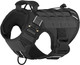 Petoday Tactical Dog Harness For Large Dogs, Heavy Duty Dog Harness With Handle, No-Pull Service Dog Vest, Adjustable Military Dog Harness Molle Vest For Training Hunting Hiking, Black,L