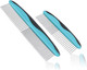 Pets First 2 Pack Dog Comb Small & Large Pet Comb For Small & Large Breeds & Areas. Premium Anti-Slip Comfort Grip Ergonomic Handle For Your Dog & Cat With Durable Stainless-Steel