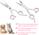 Petsvv 7.5 Curved Dog Grooming Scissors With Safety Round Tips, Light Weight Professional Pet Grooming Shears Stainless Steel For Dogs Cats Pets