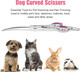 Petsvv 7.5 Curved Dog Grooming Scissors With Safety Round Tips, Light Weight Professional Pet Grooming Shears Stainless Steel For Dogs Cats Pets