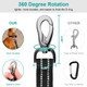 Philorn Bungee Dog Leash Heavy Duty 6-7Ft Tactical Dog Leash, Adjustable Leash For Large Dogs That Pull With 2 Padded Traffic Handles, Reflective Threads, Car Seatbelt For Medium Small Dogs Black