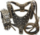 Leather Spiked Studded Harnesses, Collars & Leashes 3Pcs Matching Set For Medium & Large Dogs Pitbull,Mastiff, Boxer, Bull Terrier (Gold Brown1, Xl) Leather Spiked Studded Harnesses, Collars & Leashes 3Pcs Matching Set For Medium & Large Dogs Pitbull,Mastiff, Boxer, Bull Terrier (Gold Brown1, Xl)