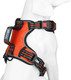 Poypet No Pull Dog Harness, No Choke Front Clip Reflective Dog Vest With Soft Padded Vertical Handle, 3 Leash Attachments For Small Medium Large Dogs (Orange,L)