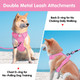 Poypet No Pull Dog Harness And 5 Feet Leash Set, Release On Neck Reflective Adjustable Pet Vest, Front & Back 2 D-Ring And Soft Padded Pet Harness With Handle For Small To Large Dogs(Pink,Xl)