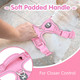Poypet No Pull Dog Harness And 5 Feet Leash Set, Release On Neck Reflective Adjustable Pet Vest, Front & Back 2 D-Ring And Soft Padded Pet Harness With Handle For Small To Large Dogs(Pink,Xl)
