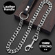 Chain Dog Leash Metal Chew Proof 15Mm Heavy Duty Pet Leash Chain With Leather Padded Handle For Large Medium Small Dogs(Totally Length Of 3Ft)
