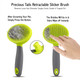 Retractable Slicker Brush For Cats And Dogs, Pet Hair Brush, Grooming Brush With Soft Grip Handle (Retractable Slicker)