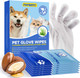 Pet Cleaning Glove Wipes For Dogs & Cats, Hypoallergenic Deodorizing Disposable No-Rinse Grooming Wipes, Extra Thick Bathing Wipes,Perfect For Pet Dry Cleaning,Daily Care And Travel,6 Pcs