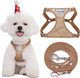 Puppytie No Pull Xs Dog Harness With Multifunction Dog Leash,Soft Adjustable No Choke Escape Proof Pet Harness Vest,Glossy Oat Brown,Xxs