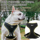 Pupteck Dog Harness And Leash Set For Small Medium Sized Dogs, No Pull Dog Harness For Walking Training, Adjustable Reflective Puppy French Bulldog Frenchie Harness Soft Padded Vest, Black, L