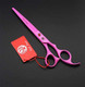 Purple Dragon Professional 7.0 Inch 4Pcs Pet Grooming Scissors Kit Japan Premium Steel Straight & Curved & Thinning Blade Dog Hair Cutting Shears Set With Case