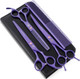 Purple Dragon 7.0 Inch Rhinestone Decoration 3Pcs Pet Grooming Scissors Dog Hair Cutting & Thinning Shears Set